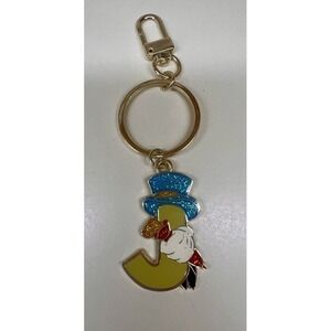 Disney Parks Letter J for‎ Jiminy Cricket Character Metal Keychain Pinocchio